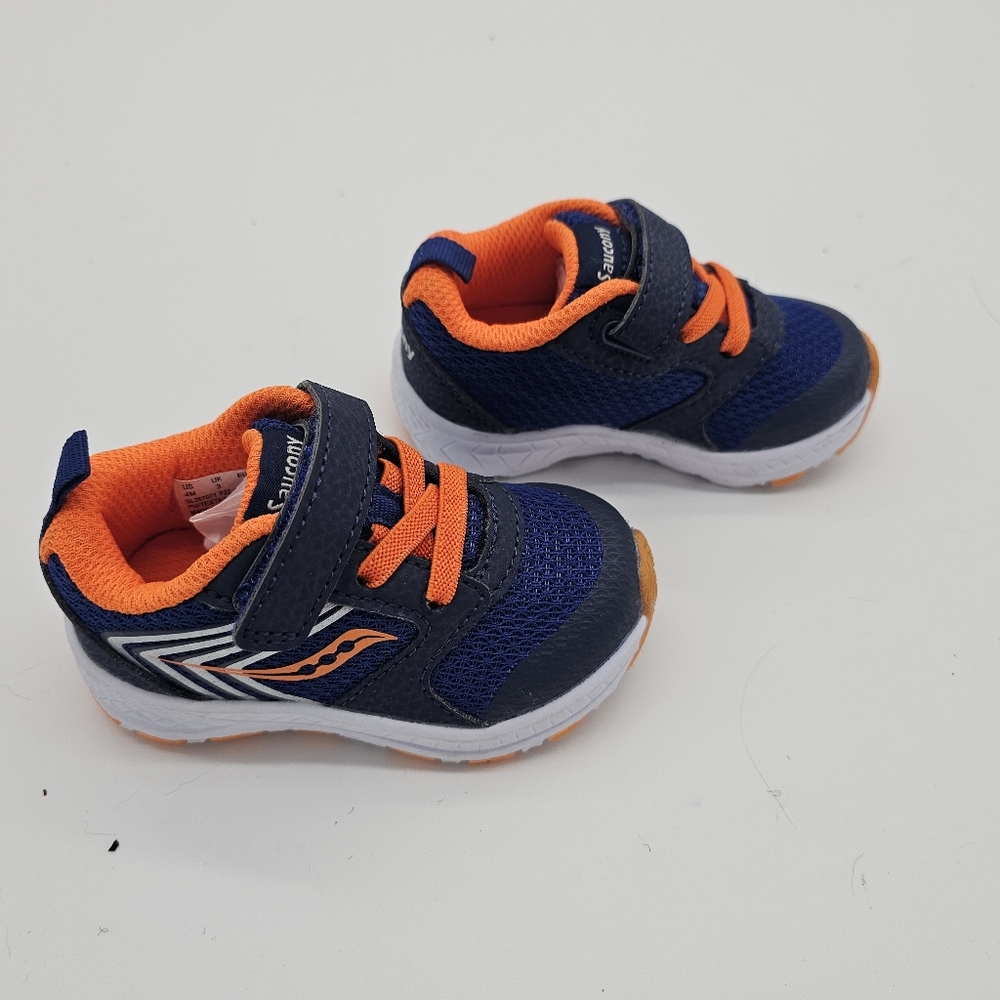 Saucony Kids Navy and Orange Athletic Sneakers Sz 4M
